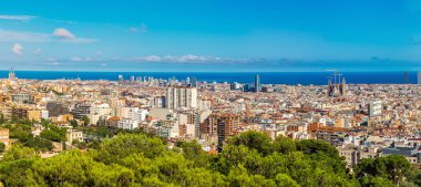 Barselona görünümünden park Güell