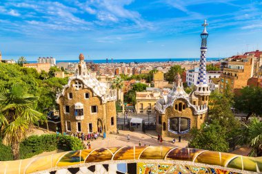 Park Guell in Barcelona clipart