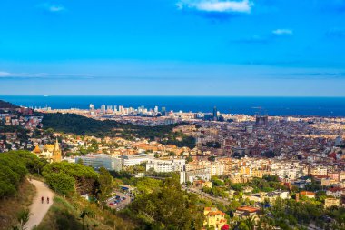 Barselona görünümünden park Güell