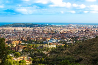 Barselona görünümünden park Güell