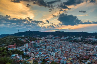 Barselona görünümünden park Güell