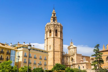 Bell tower and Valencia Cathedral clipart