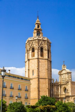 Bell tower and Valencia Cathedral clipart