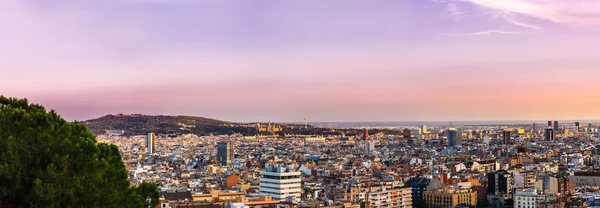 Pohled z Barcelony z park guell — Stock fotografie