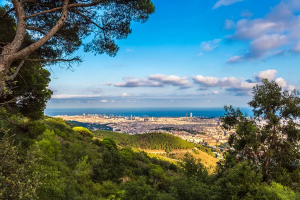 Vista de Barcelona a partir de Park Guell — Fotografia de Stock