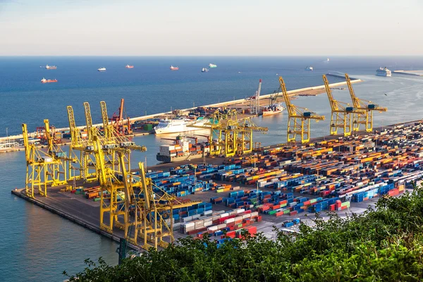 Vista panorâmica do porto de Barcelona — Fotografia de Stock