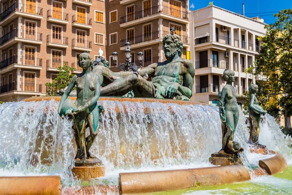 Fontein van Rio Turia in Valencia — Stockfoto