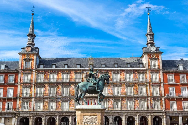 Estatua de Felipe III en la plaza Mayor — Foto de Stock
