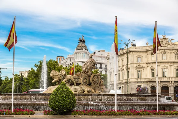 Madrid'da Cibeles Çeşmesi — Stok fotoğraf