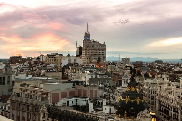 Panoramical pandangan udara Madrid — Stok Foto