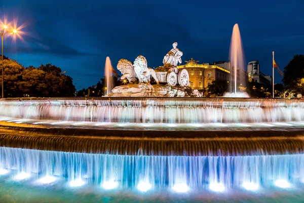 Fonte de Cibeles na Plaza de Cibeles — Fotografia de Stock