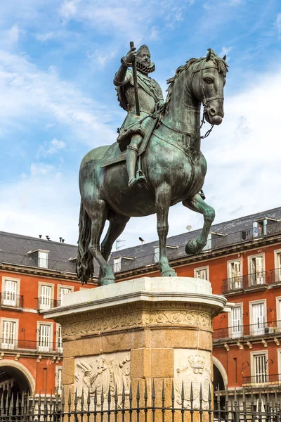 Άγαλμα του Φιλίππου Iii στη Μαδρίτη — Φωτογραφία Αρχείου