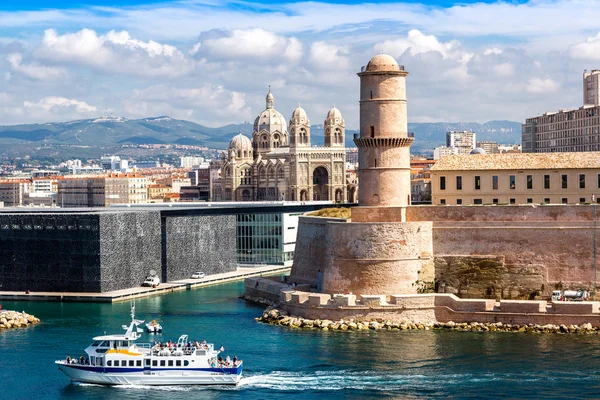 Saint Jean Castle and Cathedral de la Major — Stock Photo, Image