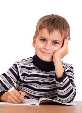 sevimli öğrenci yazma