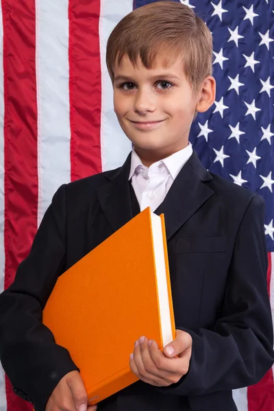 Menino da escola — Fotografia de Stock