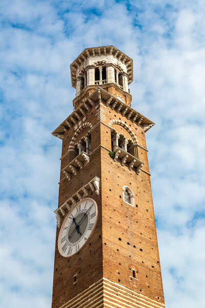 Clock tower in Verona, Italy