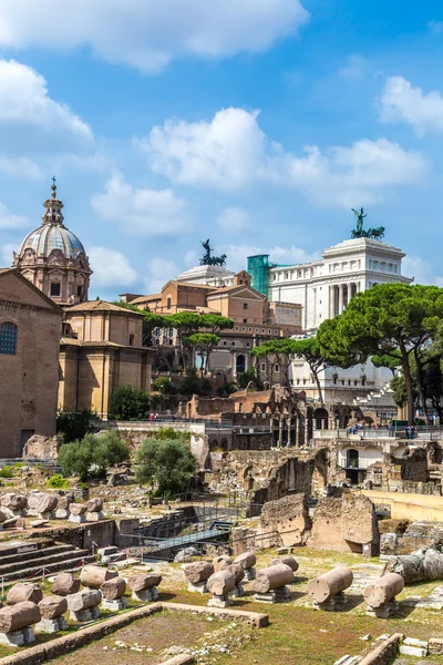 Ancient ruins of Forum in Rome — Stock Photo, Image