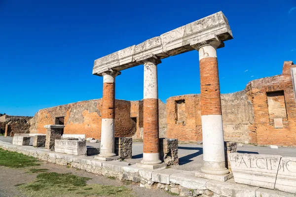 Destruiu a cidade de Pompeia na Itália — Fotografia de Stock