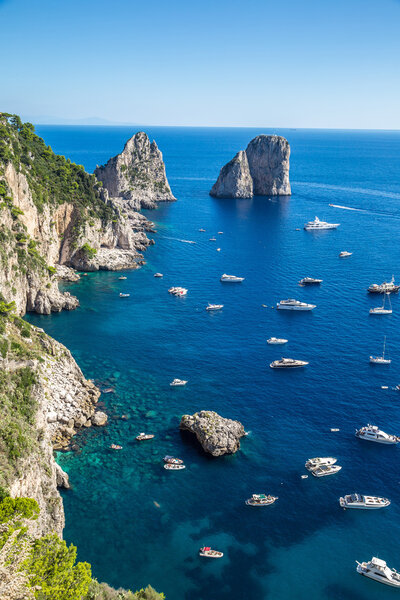 Capri island in  Italy