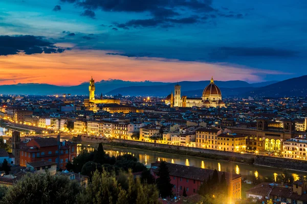 Puesta de sol panorámica Florencia — Foto de Stock