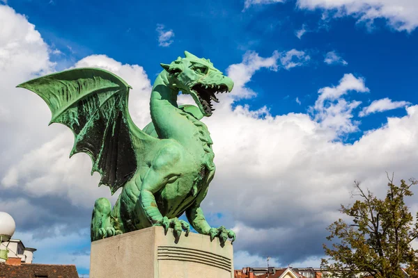 Dragon bridge in Ljubljana — Stock Photo, Image