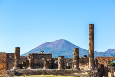 Pompeii city destroyed  in 79BC clipart