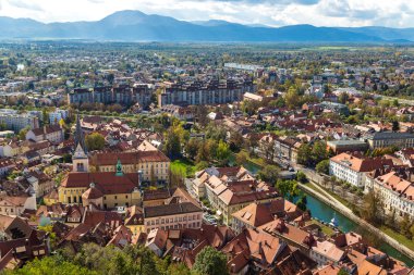 Ljubljana, Slovenya hava görünümünü