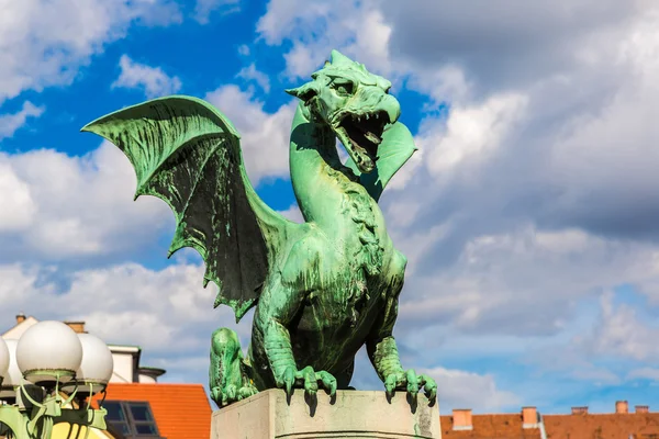 Dragon bridge in Ljubljana — Stock Photo, Image