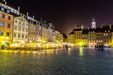 Old town sqare in Warsaw clipart