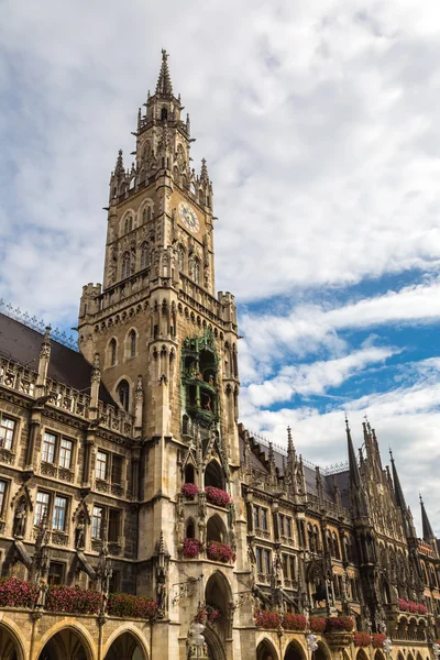 Marienplatz town hall in Munich — Stock Photo, Image