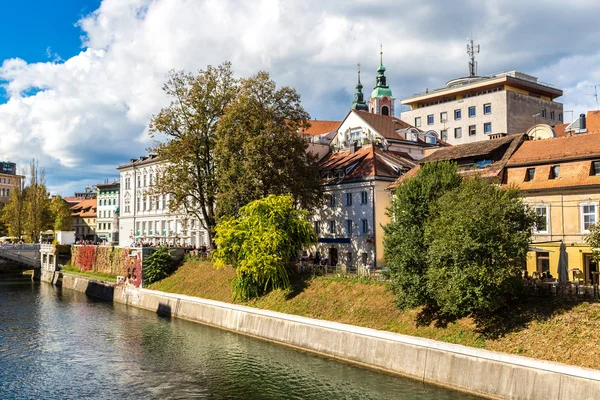 Ljubljana river, Slovenia — Stock Photo, Image