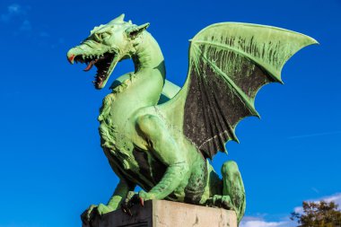 Dragon bridge in Ljubljana clipart