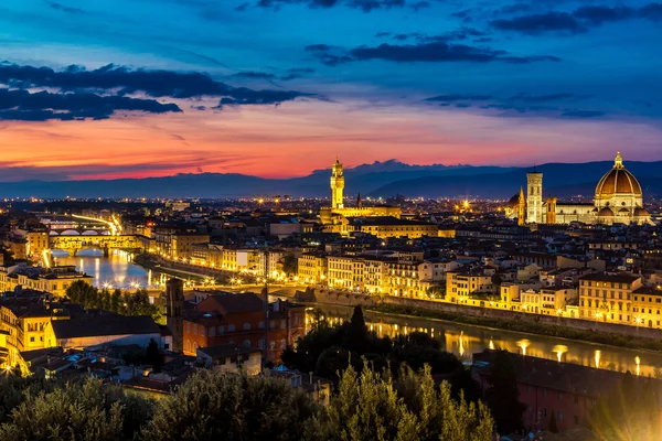Panorama Sonnenuntergang Florenz — Stockfoto