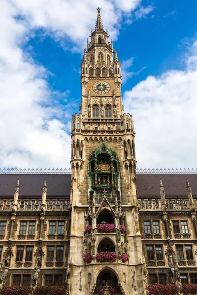 Marienplatz town hall in Munich — Stock Photo, Image