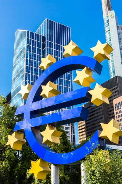 EURO Firma en Frankfurt —  Fotos de Stock