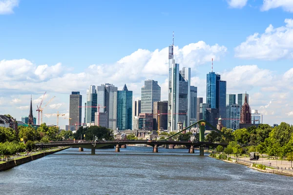 Financial district in Frankfurt — Stock Photo, Image