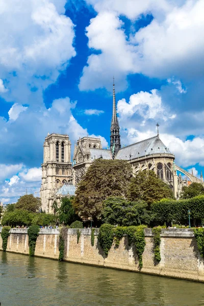 Seine et Notre Dame de Paris — Photo