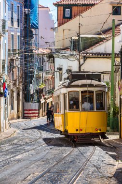 Şehir Merkezi Lizbon Vintage tramvay