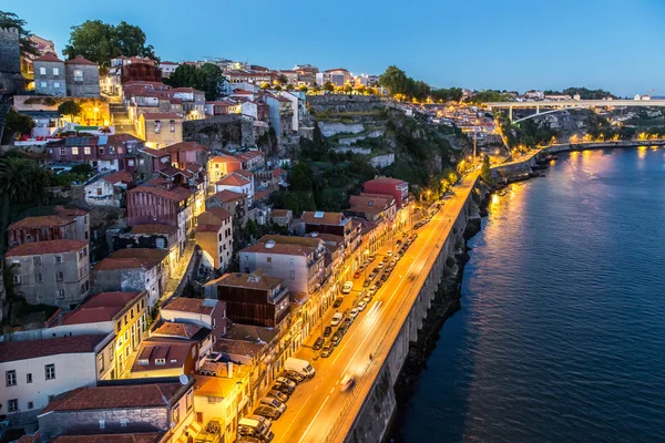 Porto in Portugal at night — Stock Photo, Image