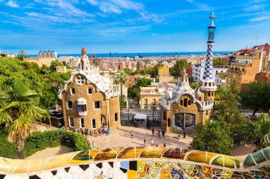 Barselona, İspanya 'da Park Guell