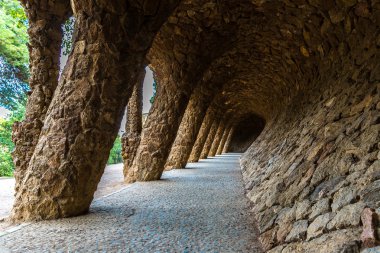 Barselona, İspanya 'da Park Guell