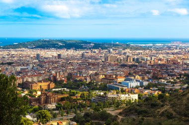 Barcelona 'nın panoramik görünümü