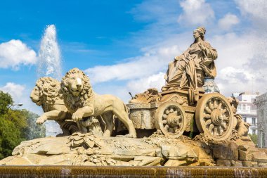 Cibeles fountain in Madrid clipart