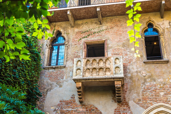 Romeo and Juliet  balcony  in Verona