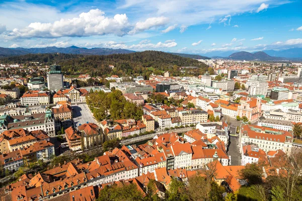 Vista aérea de Liubliana en Eslovenia — Foto de Stock