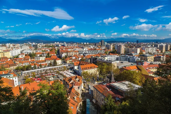 Vista aérea de Liubliana en Eslovenia — Foto de Stock