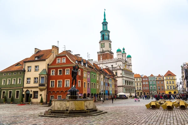 Oude marktplein in poznan — Stockfoto