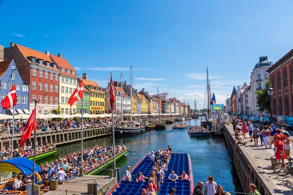 Distrito de Nyhavn en Copenhague, Nyhavn — Foto de Stock