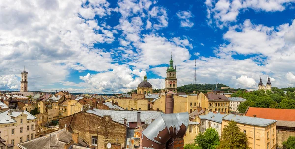 Vista de pájaro de Lviv — Foto de Stock