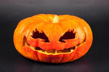 Cadılar bayramı balkabağı siyah üzerine